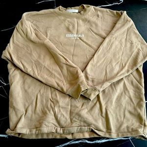 Preowned Essential Hoodie and short set Sz Large. Taupe